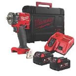 MILWAUKEE M18 FIW2F12-502X FUEL 18V 2 X 5.0AH LI-ION REDLITHIUM BRUSHLESS CORDLESS IMPACT