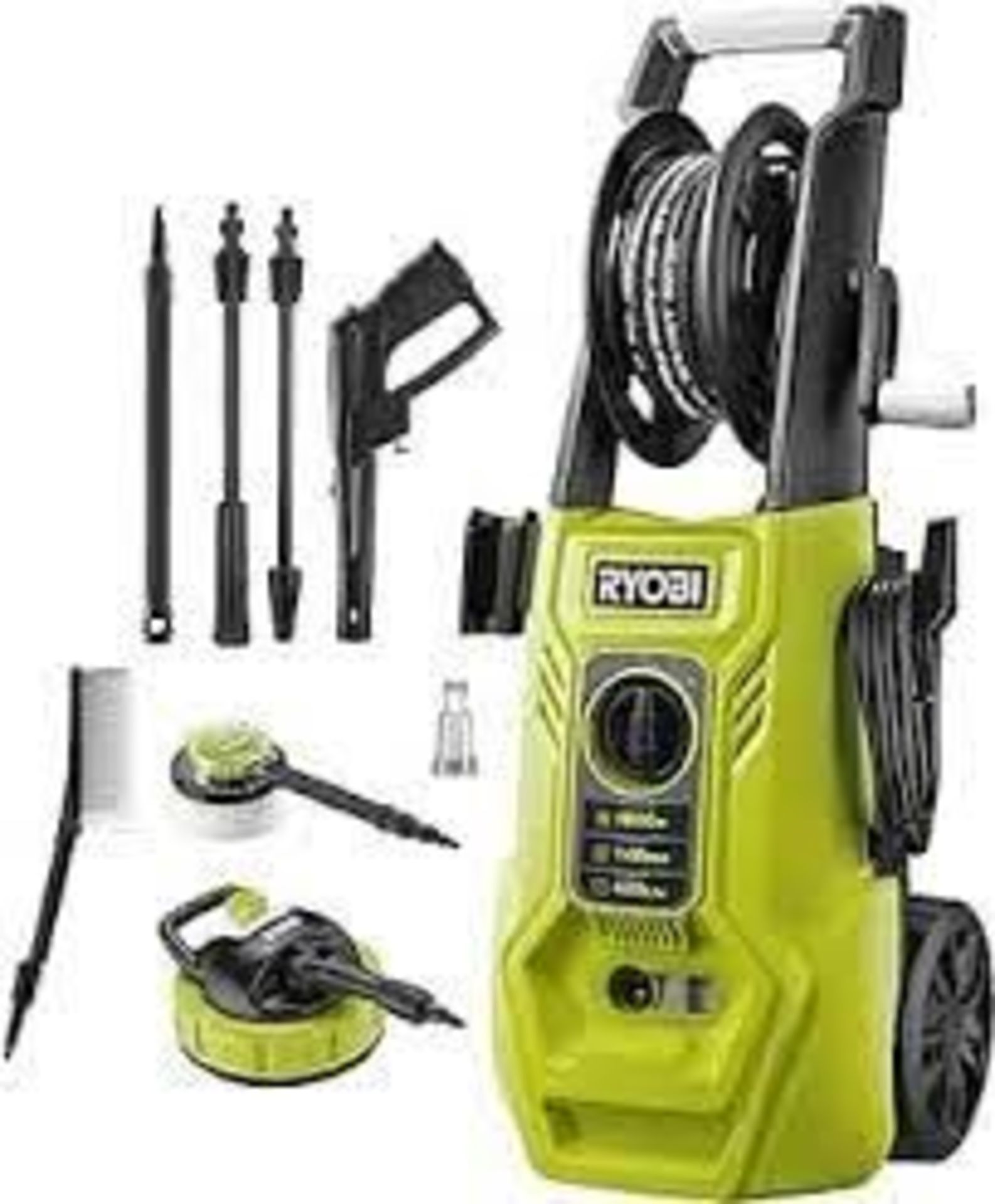 Ryobi Corded Pressure washer 1.8kW RY140PWA . -R14.10. Ryobi RY140PWA Pressure Washer 1400W Pressure