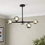 Harbour Studios Pendant Ceiling Light 5 Way Horizontal Black . -R14.11.