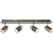 Hades Bar Gloss Graphite Chrome effect 4 Light Spotlight. - R14.10.