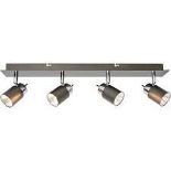 Hades Bar Gloss Graphite Chrome effect 4 Light Spotlight. - R14.10.