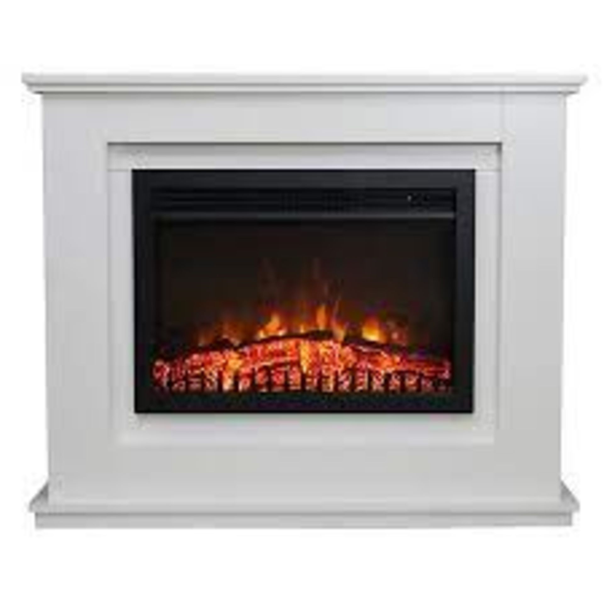 Focal Point Medford White Electric Fire Suite. - R14.11. The Focal Point Medford LED Electric
