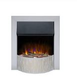 Dimplex Optiflame Gorstan 2kW Chrome effect Electric Fire. -R14.12. Modern chrome and brass effect