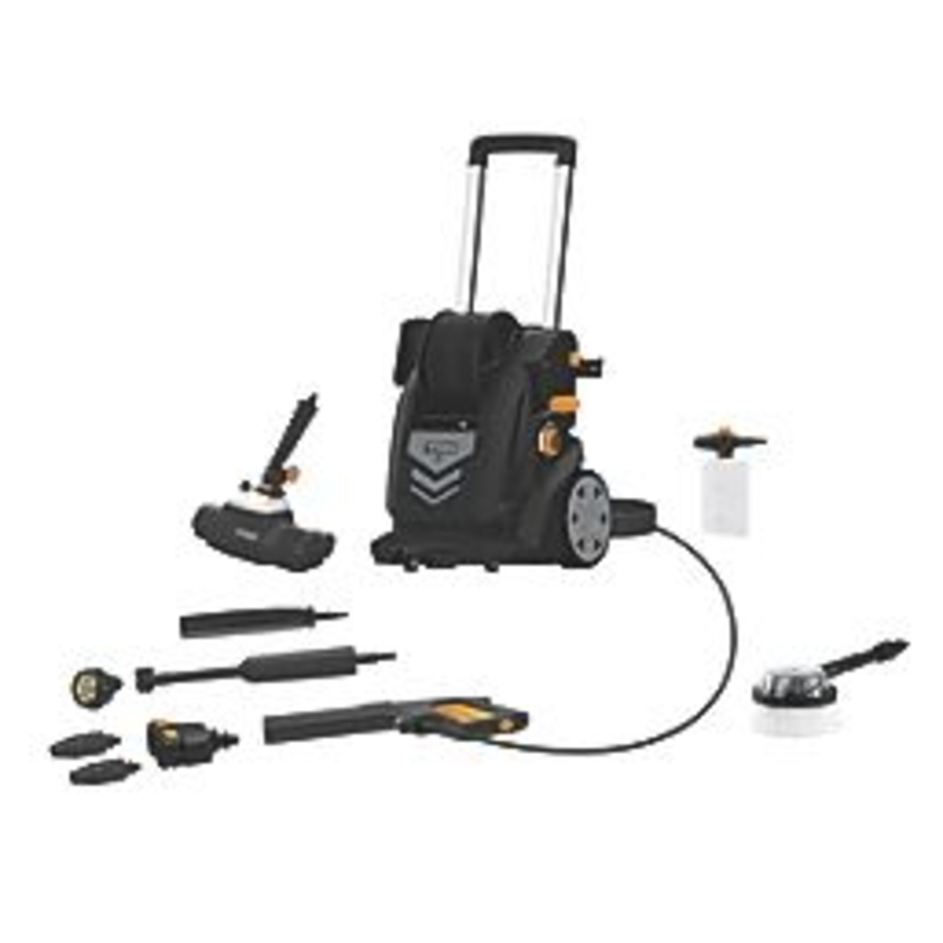 TITAN 155BAR ELECTRIC HIGH PRESSURE WASHER 2.7KW 230V. - R14.15. Easy to manoeuvre pressure washer