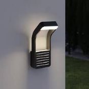 GoodHome majorca Fixed Matt Black Mains-powered Integrated Wall Light. - R14.11.