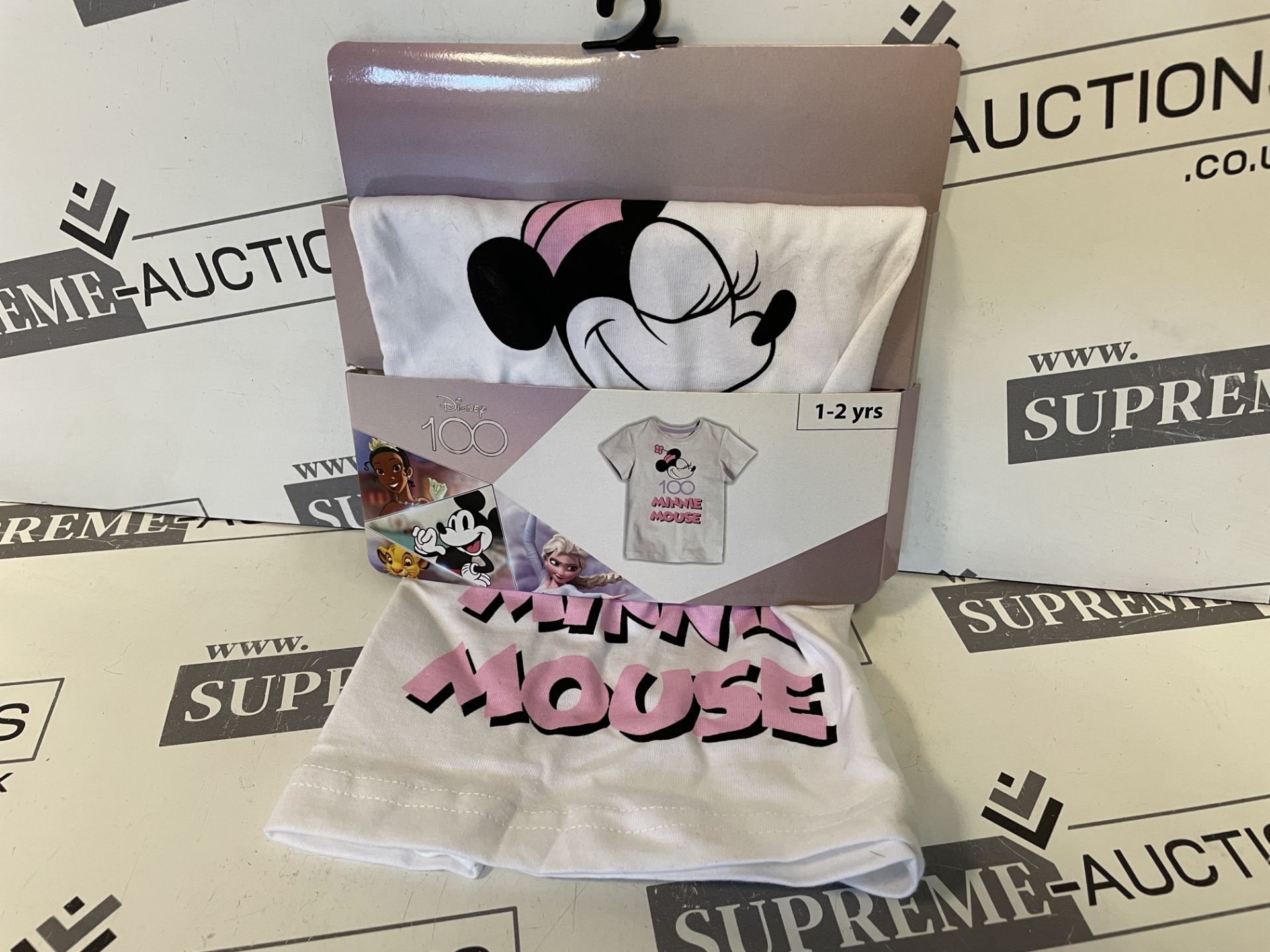 TRADE LOT 240 x New & Packaged Official Licenced Disney Minnie Mouse T-Shirts. Various sizes and