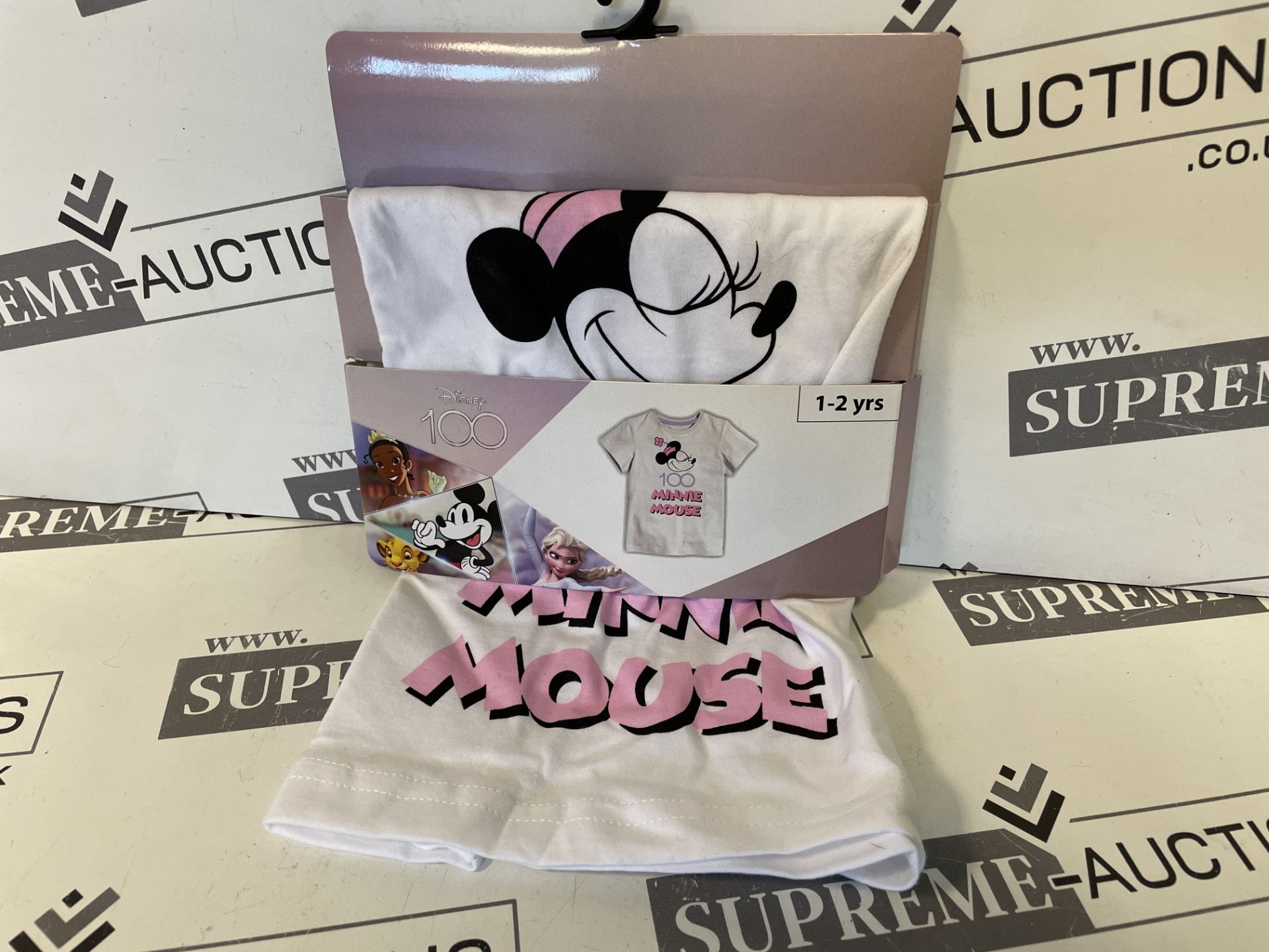 TRADE LOT 240 x New & Packaged Official Licenced Disney Minnie Mouse T-Shirts. Various sizes and