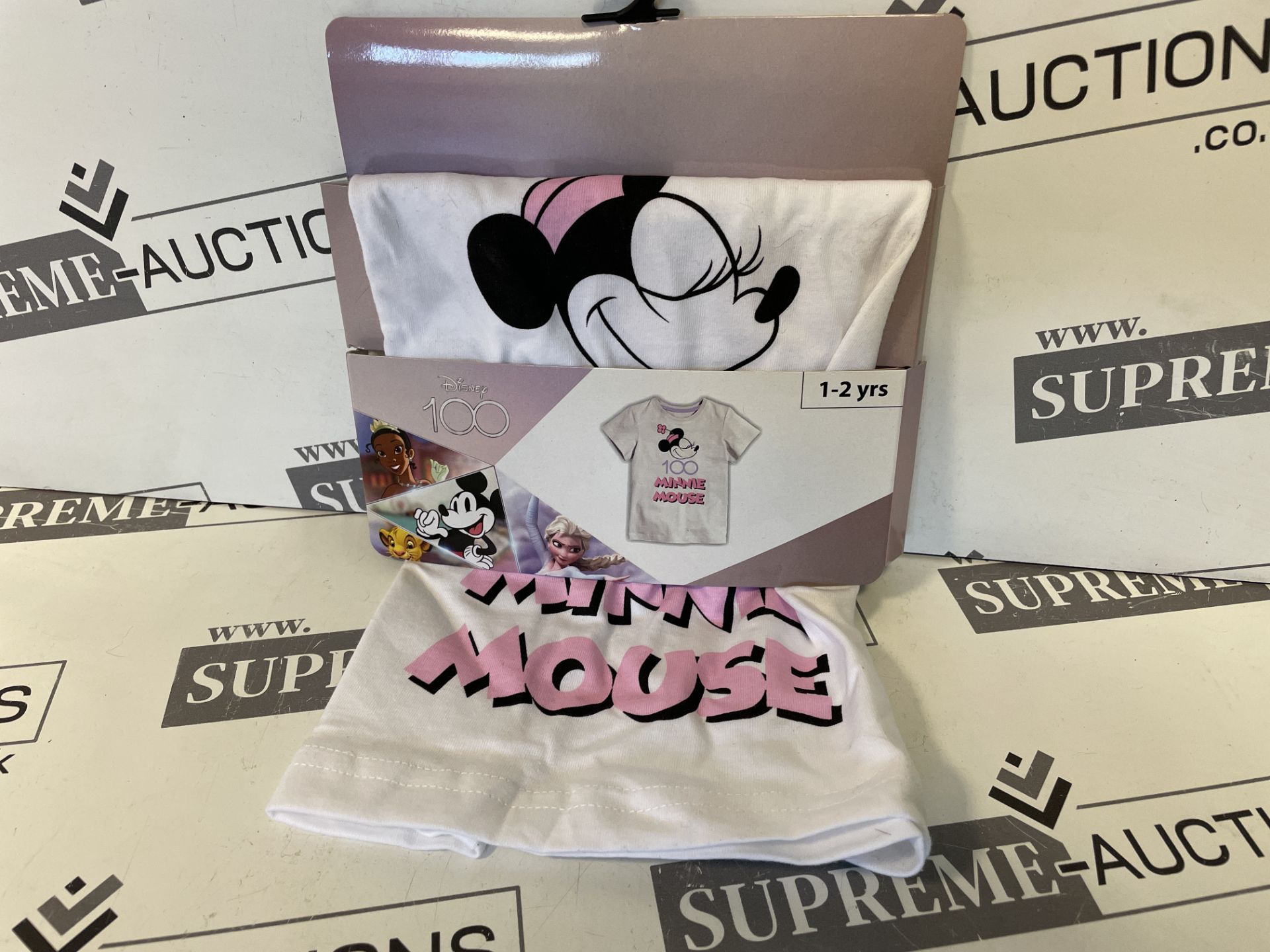 TRADE LOT 240 x New & Packaged Official Licenced Disney Minnie Mouse T-Shirts. Various sizes and