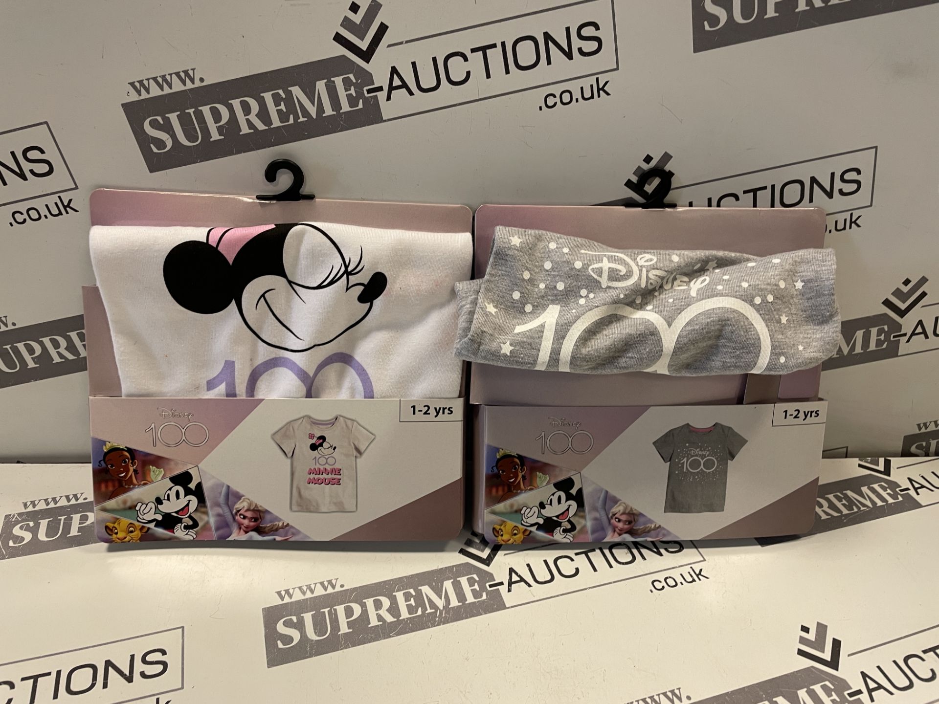 TRADE LOT 48 x New & Packaged Official Licenced Disney 100 T-Shirts. Various sizes and Colours.
