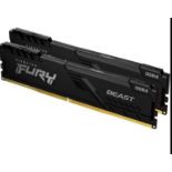 Kingston FURY Beast 16GB (2 x 8GB) 2666MHz DDR4 DIMM System Memory Black Heatsink. - P6