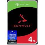 Seagate IronWolf, 4TB, NAS, Internal Hard Drive, CMR, 3.5 Inch, SATA, 6GB/s, 5,400 RPM, 256MB Cache,