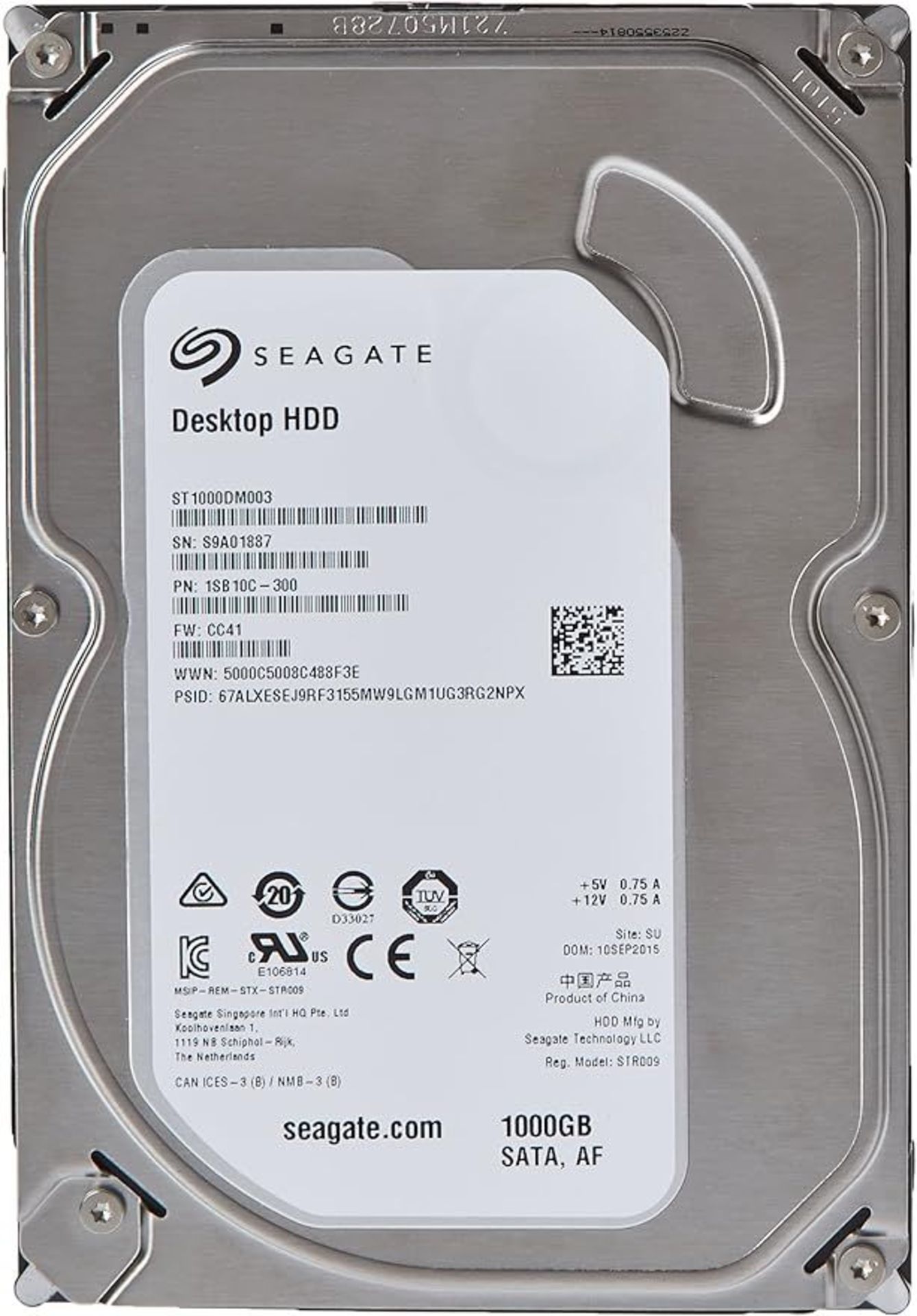 Seagate Barracuda ST1000DM003, 1TB SATA 3.5" Internal Hard Disk Drive. - P2.