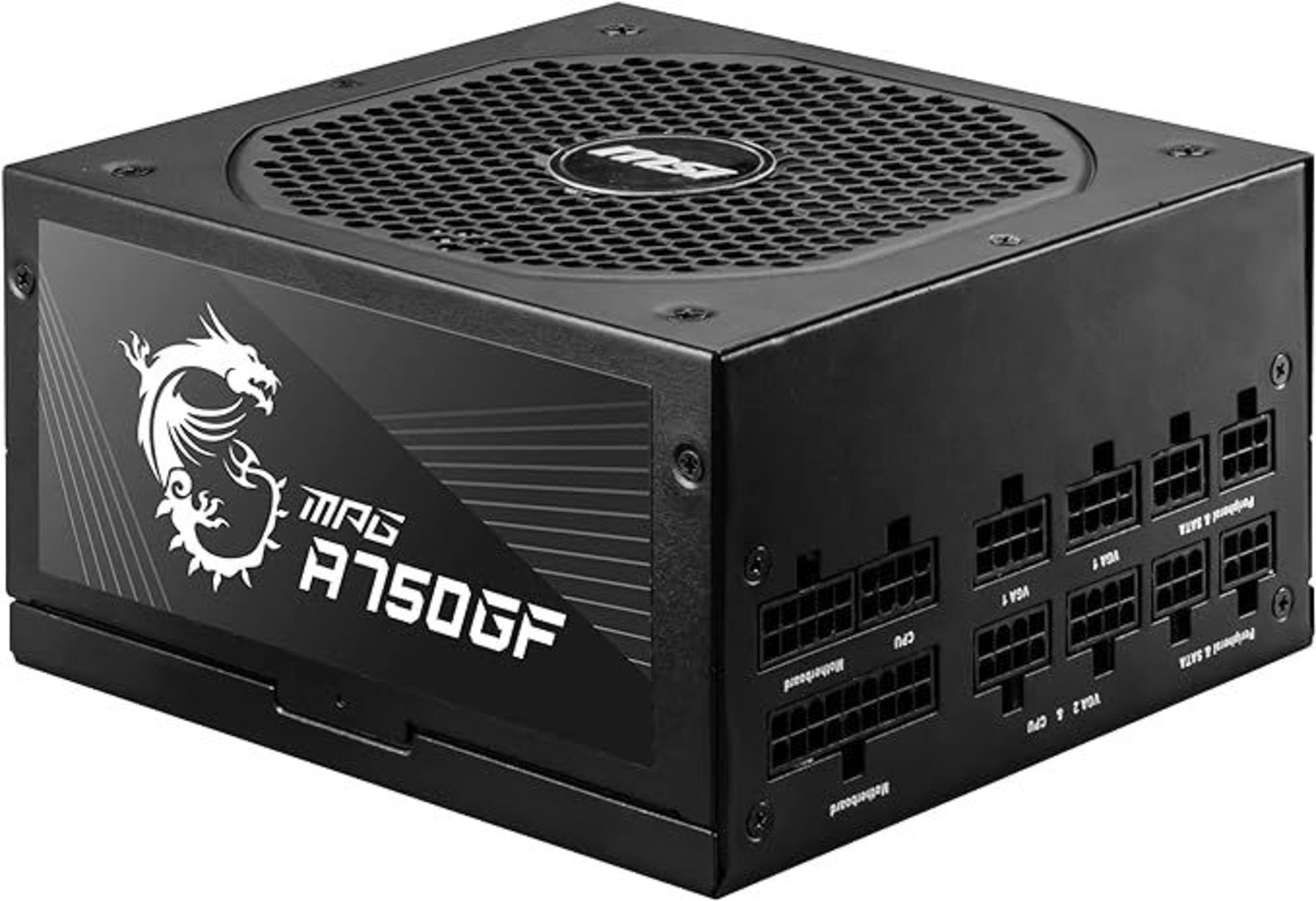 MSI MPG A750GF Power Supply Unit, UK Plug - 750W, 80 Plus Gold Certified, Fully Modular ATX PSU, 3 x