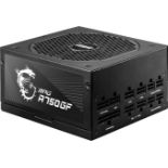 MSI MPG A750GF Power Supply Unit, UK Plug - 750W, 80 Plus Gold Certified, Fully Modular ATX PSU, 3 x