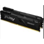 Kingston FURY Beast 16GB (2 x 8GB) 3200MHz DDR4 DIMM System Memory Black Heatsink. - P2.