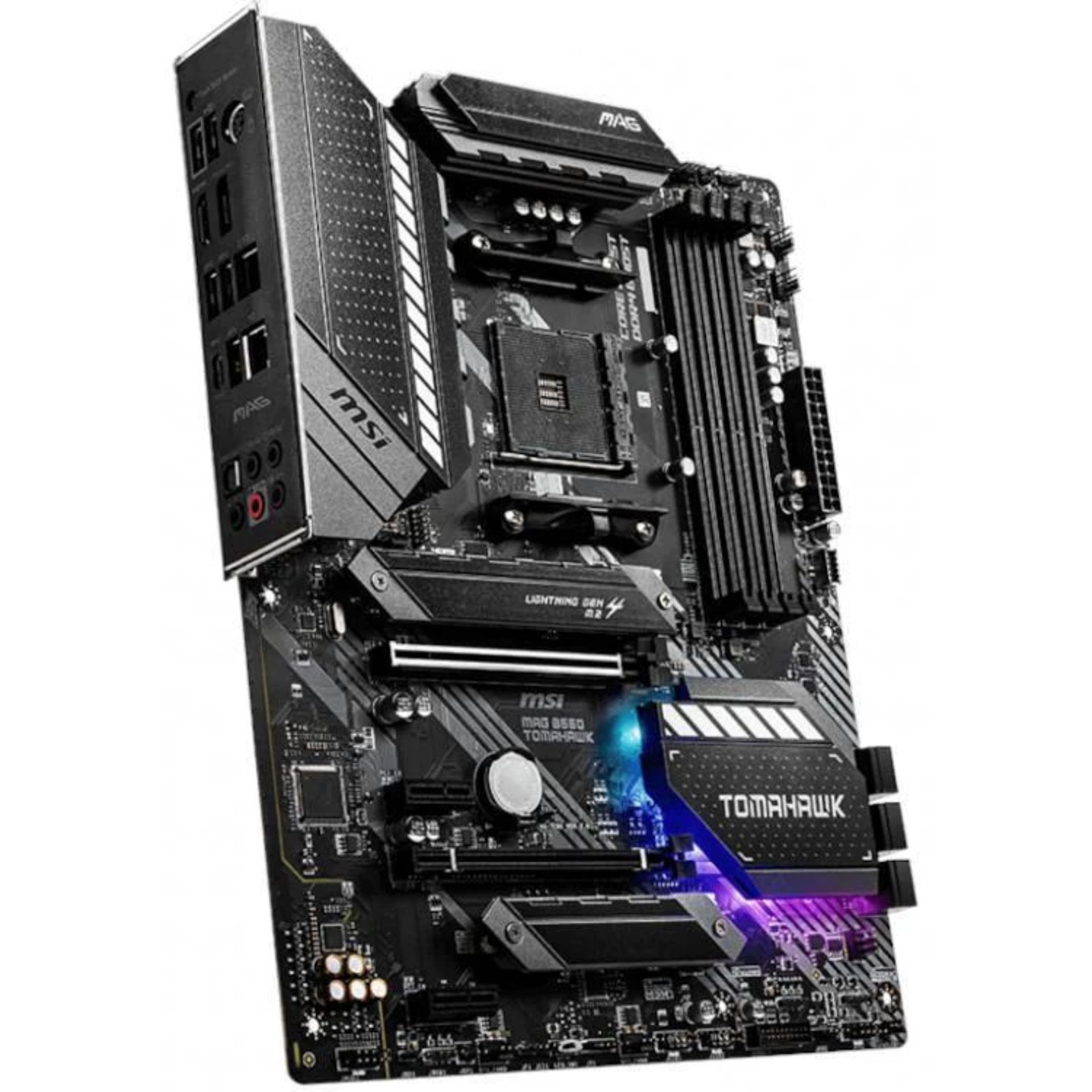 MSI MAG B550 Tomahawk AMD B550 Chipset (Socket AM4) Motherboard. - P1. Extended Heatsink Design with - Image 2 of 2