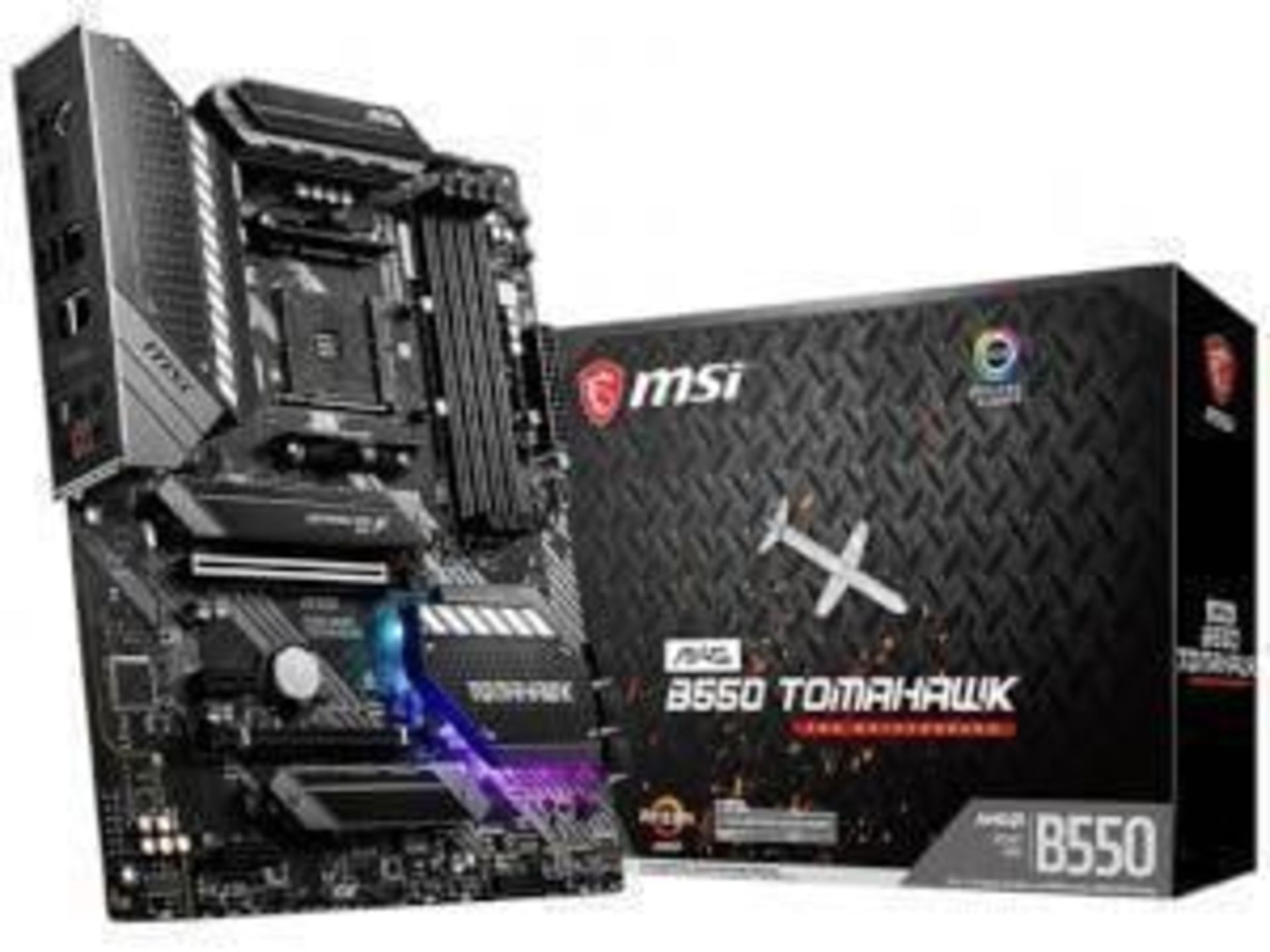 MSI MAG B550 Tomahawk AMD B550 Chipset (Socket AM4) Motherboard. - P1. Extended Heatsink Design with