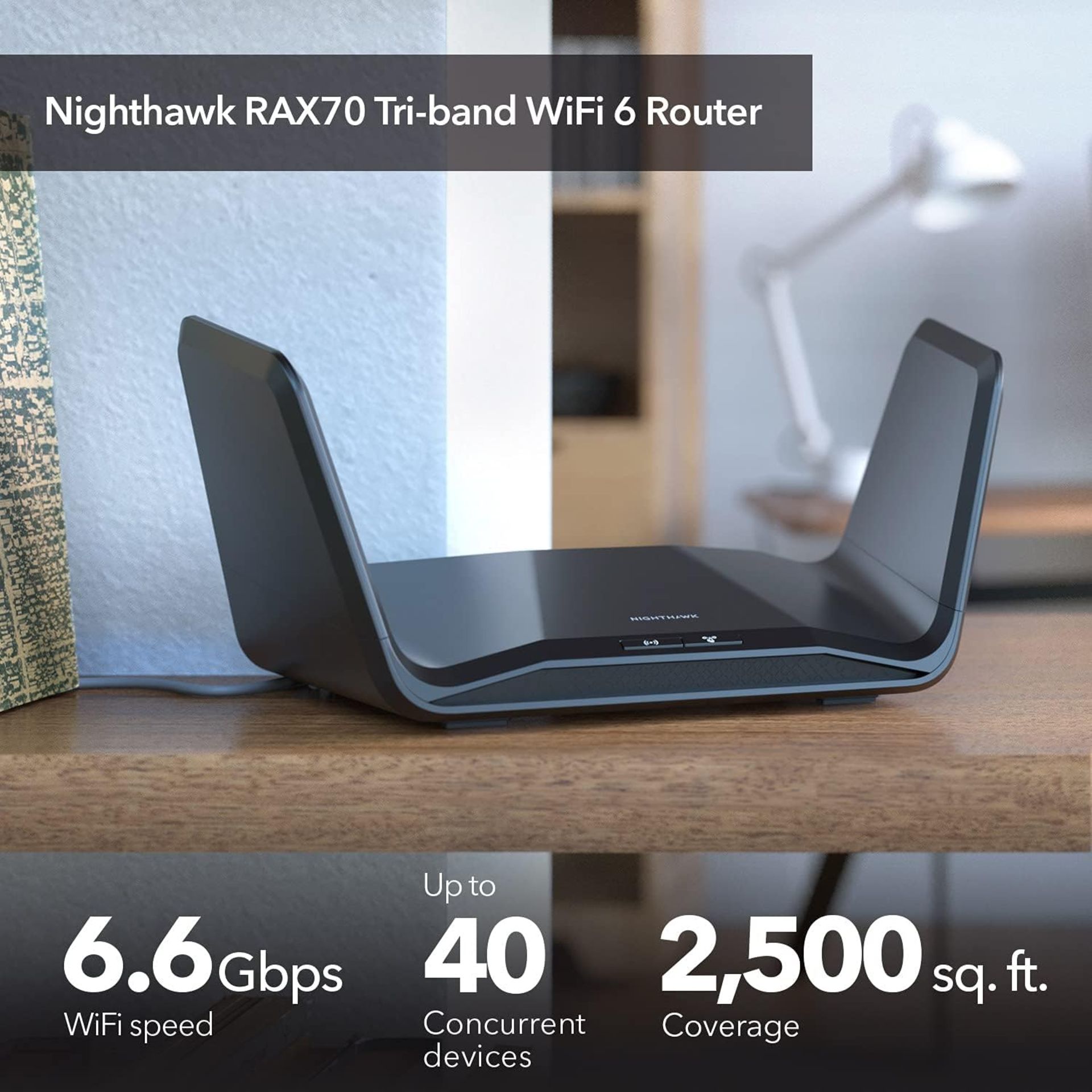 BRAND NEW FACTORY SEALED NETGEAR Nighthawk WIFI 6 Router RAX70. RRP £299.99. Optimal for devices - Image 2 of 6