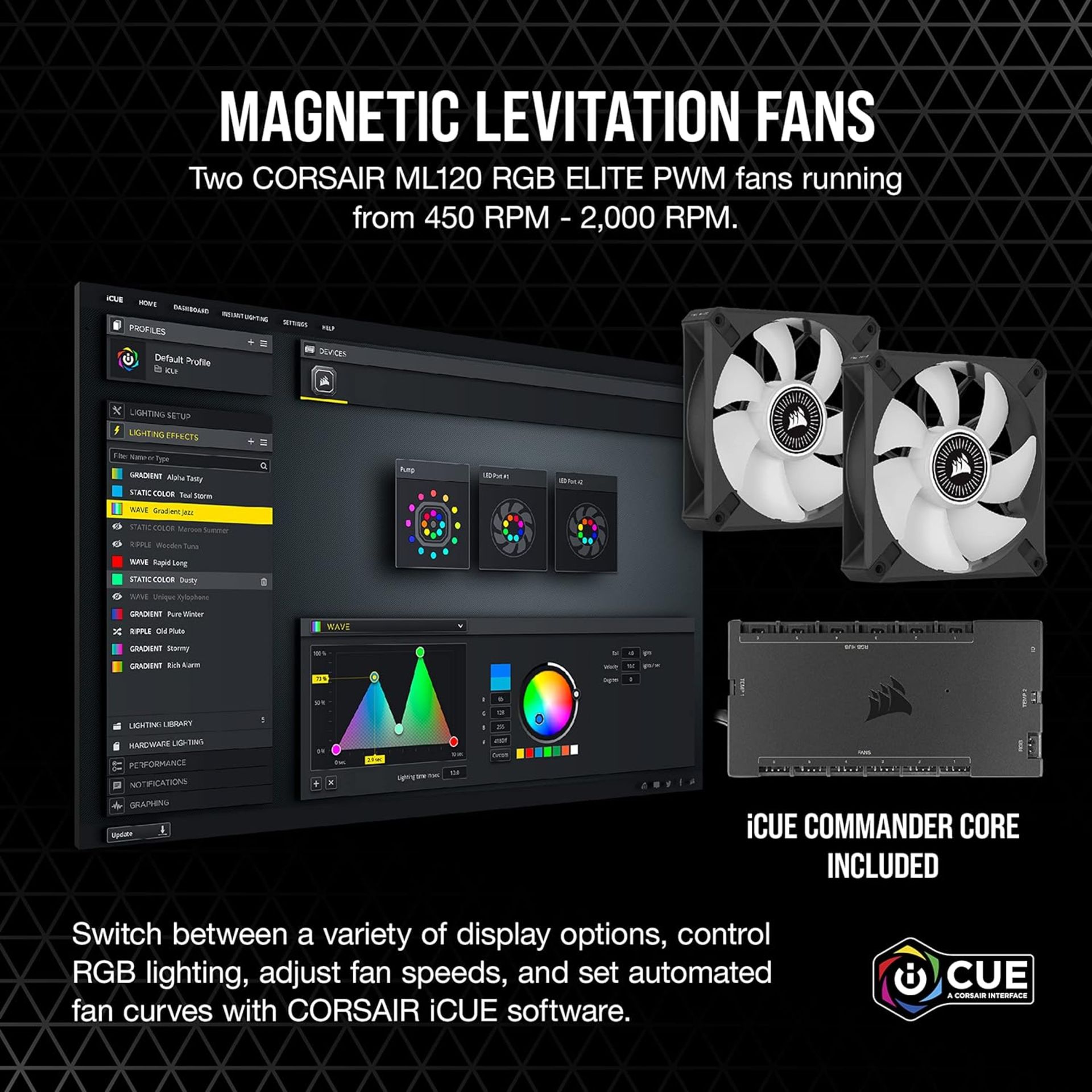 BRAND NEW FACTORY SEALED CORSAIR H100i Elite LCD 240mm Intel/AMD CPU Liquid Cooler. RRP £154.99. - Image 5 of 8