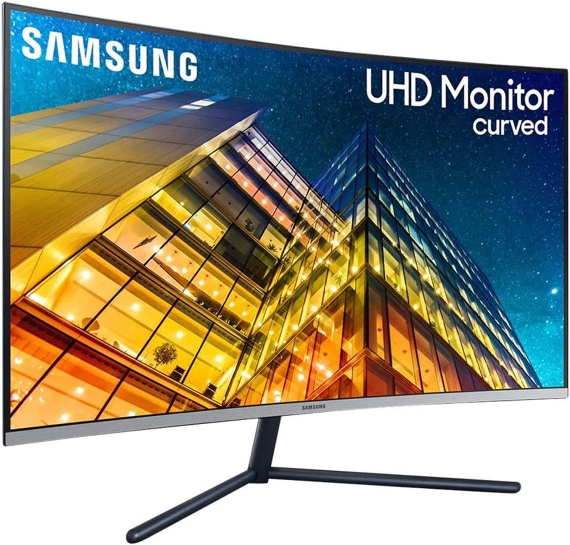 NEW & BOXED SAMSUNG U32R590CWP 32 Inch Curved 4K Monitor. RRP £325. (PCKBW). With 4x more pixels - Bild 2 aus 5