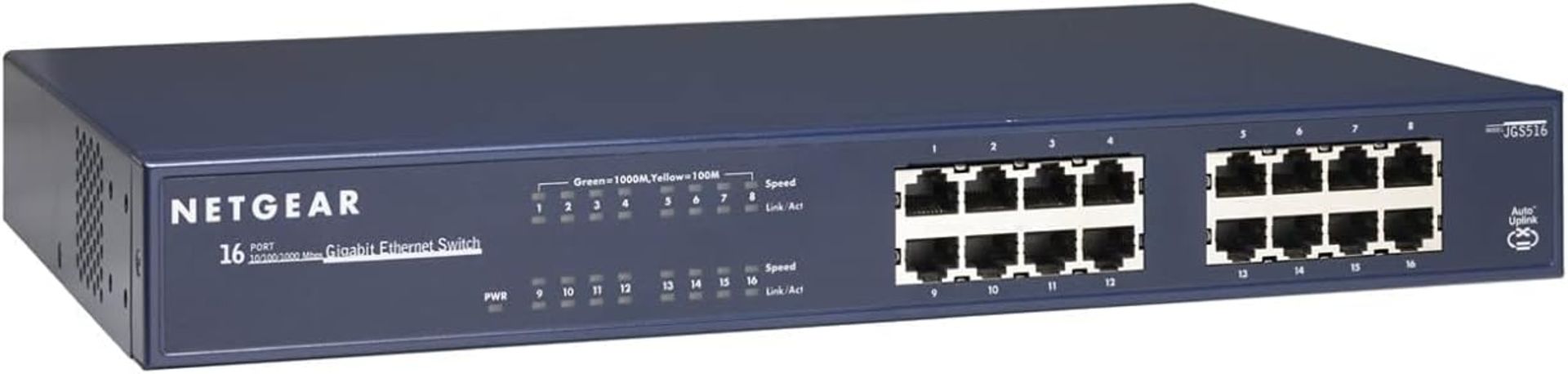 NEW & BOXED NETGEAR 16 Port Gigabit Network Switch (JGS516) Ethernet Switch. RRP £94.99. NETWORK