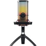 NEW & BOXED CHERRY UM 9.0 Pro RGB Black USB Desk Microphone with Shock Mount. RRP £127.99. The