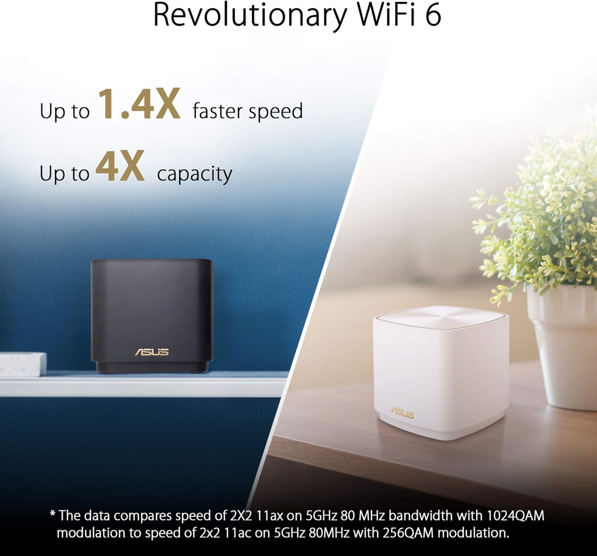 BRAND NEW FACTORY SEALED ASUS ZenWiFi AX XD4 WiFi 6 Mesh System - 2 Pack - Black. RRP £167. The - Image 2 of 6