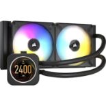 BRAND NEW FACTORY SEALED CORSAIR H100i Elite LCD 240mm Intel/AMD CPU Liquid Cooler. RRP £154.99.