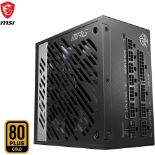 NEW & BOXED MSI MPG A1000G PCIE5 80 Plus Gold Fully Modular Power Supply. RRP £149.97. 1000W, 80