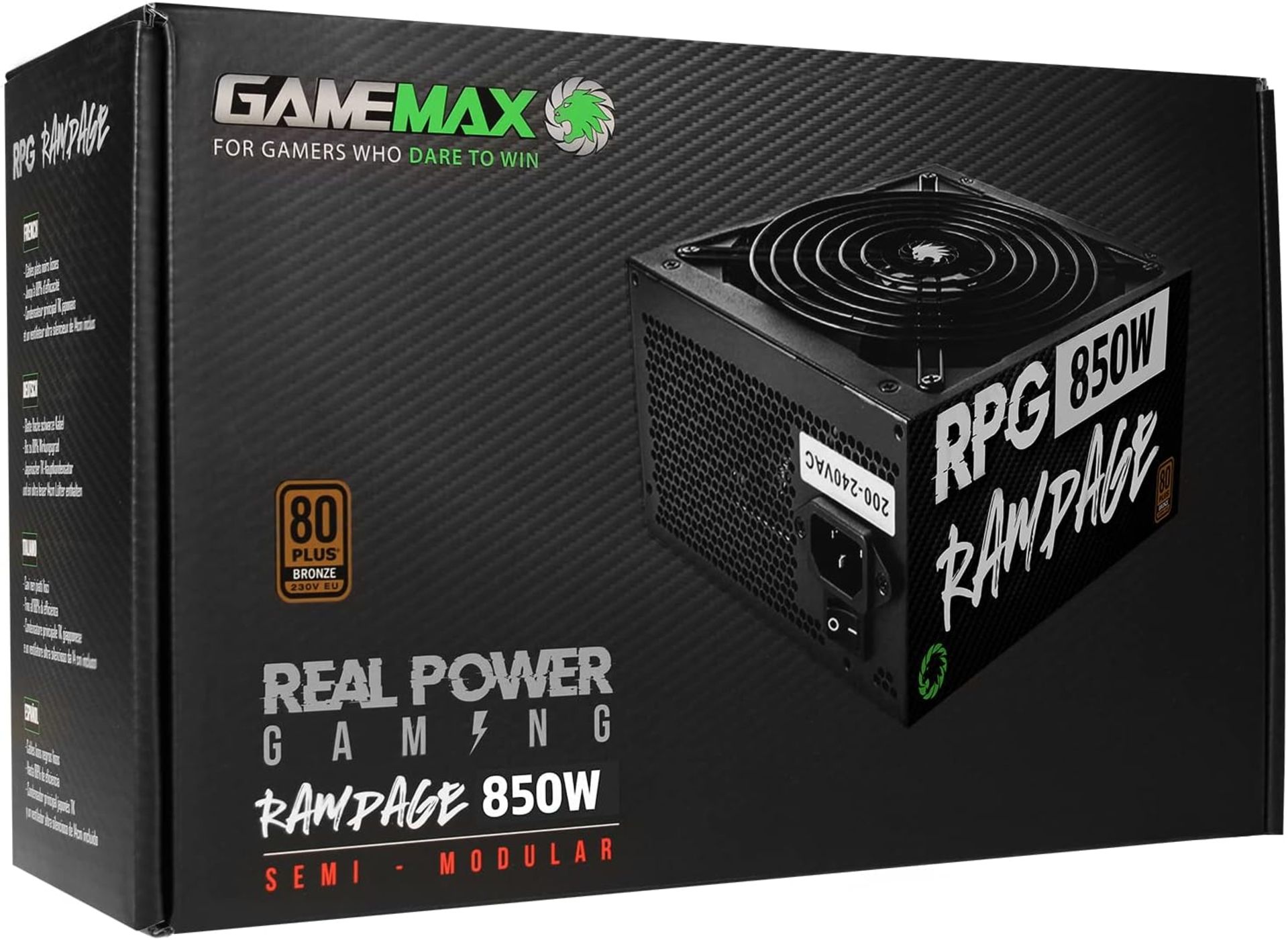 2x NEW & BOXED GAMEMAX Rampage 850w Power Supply. RRP £69.99 EACH. Semi-Modular - The 850W Rampage - Image 13 of 13