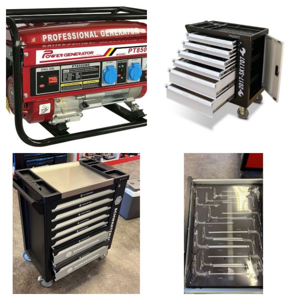 Liquidation Sale of New & Boxed Generators & High End Wheeled Tool Chests - Delivery Available!