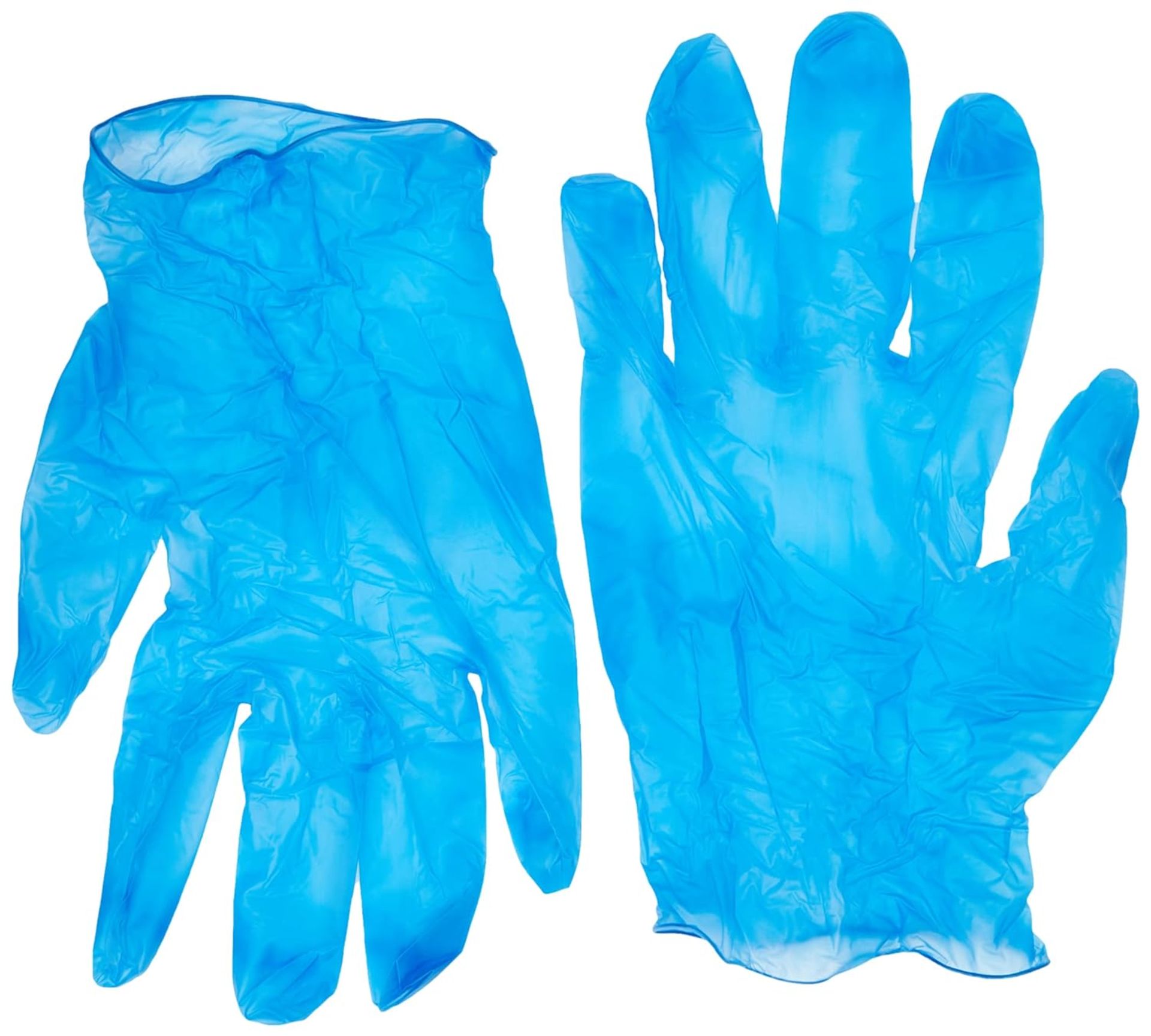 100 X BRAND NEW PACKS OF 100 SAFETOUCH BLUE VINYL GLOVES POWDER FREE SIZE MEDIUM EXP JAN 2027 R9.5 - Bild 2 aus 2