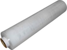 12 x NEW ROLLS OF 400MM CLEAR WRAP. 20 MICRON. 120M PER ROLL. (ROW17)