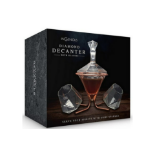 2x NEW & BOXED Diamond Decanter & Glass Set. R9.13/18.3 RRP £59 EACH. Bring some bling to your