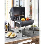 2x BRAND NEW Tabletop Oil Drum Barbeque Grill. RRP £59.99 EACH. Black steel firebowl with enamel