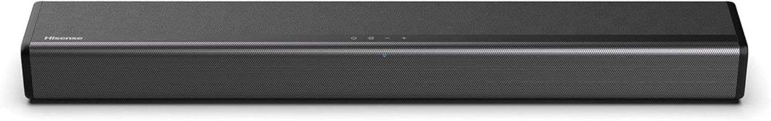 Hisense HS214 2.1Ch All- In-One 108W Soundbar with Built-In Subwoofer, Black, Compact Design, AUX,