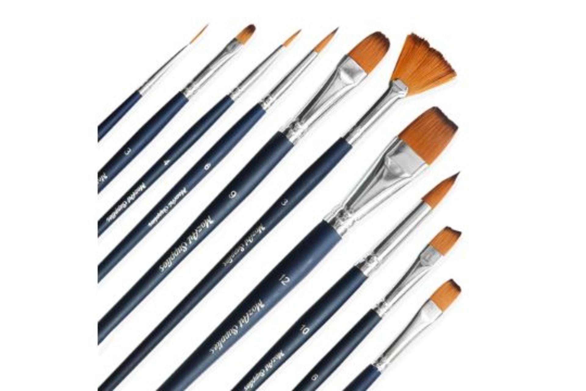 15 X BRAND NEW MOZART 10 PIECE WATERCOLOUR PAINTBRUSH SETS R11.2