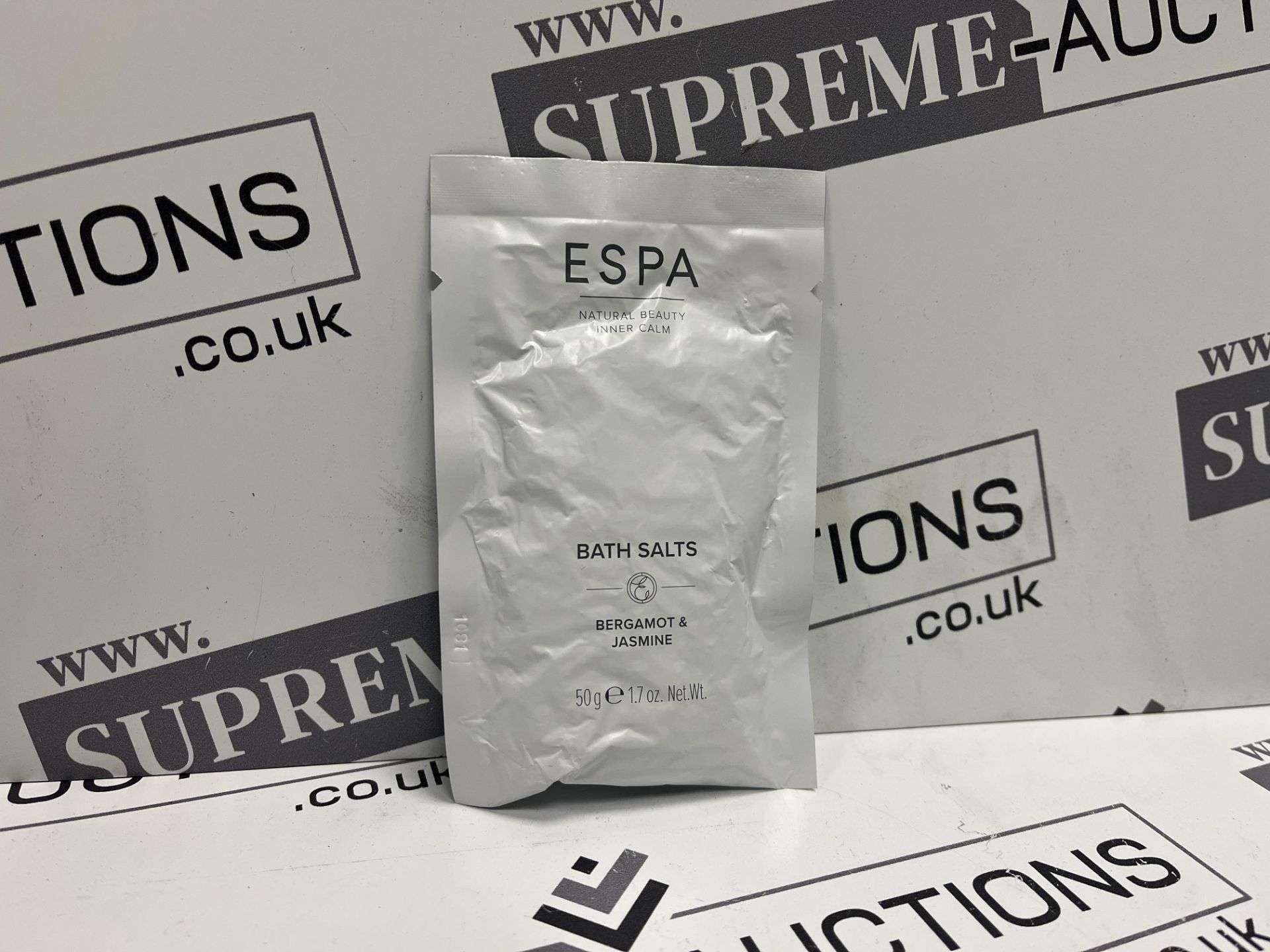 TRADE LOT TO CONTAIN 300x NEW ESPA Bergamot & Jasmine Bath Salts 50g. RRP £9 EACH . R12-16.