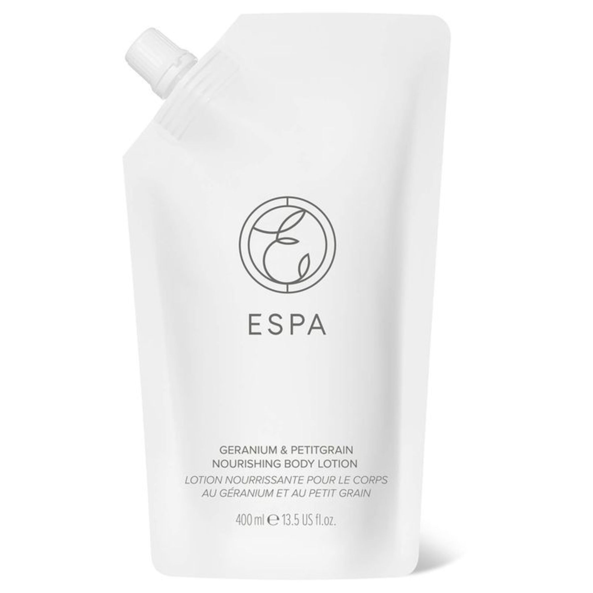 10x BRAND NEW ESPA Geranium & Petitgrain Nourishing Body Lotion 400ml. RRP £25 EACH. (EBR1/4). A