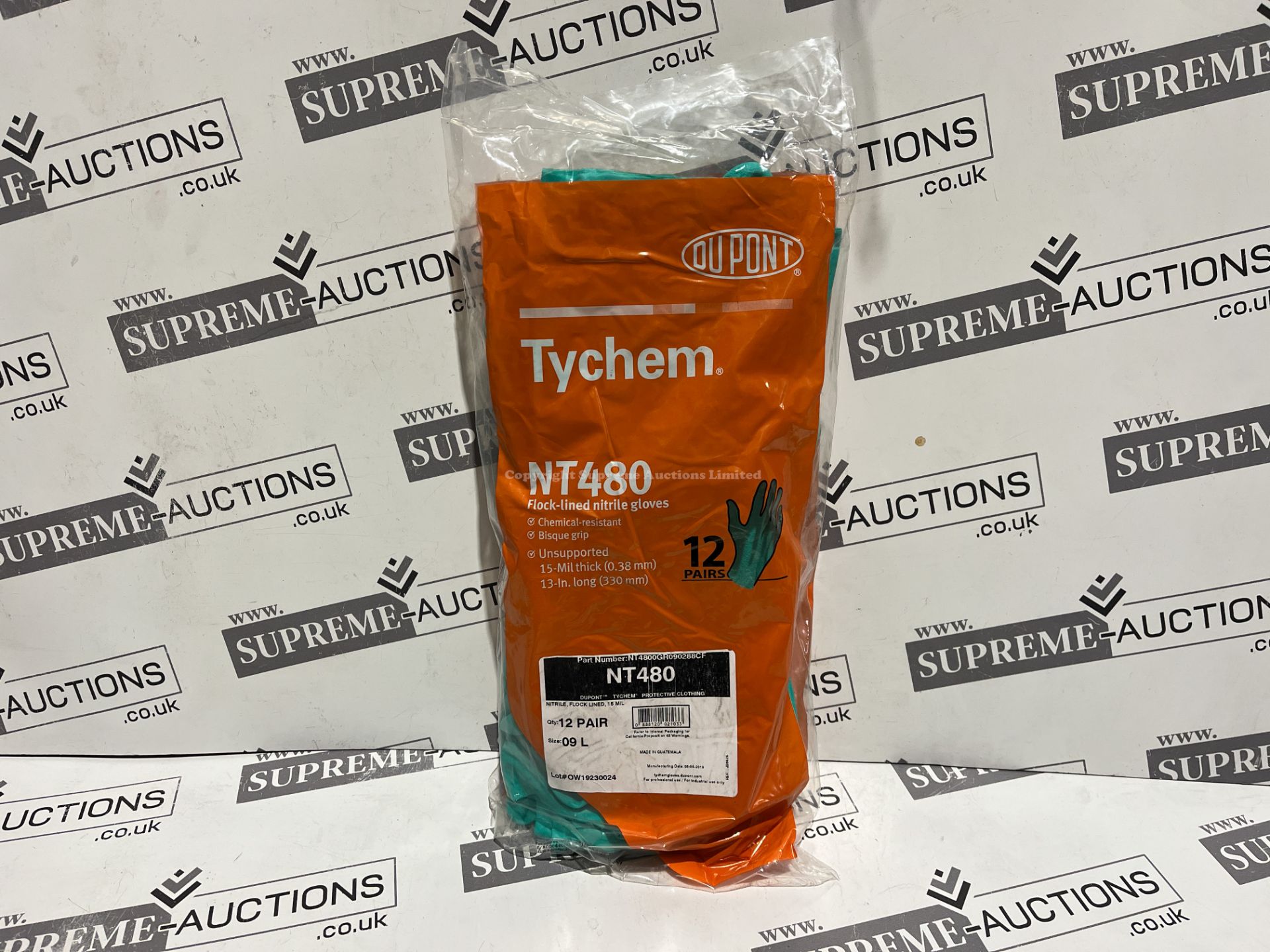 16 X BRAND NEW PACKS OF 12 DUPONT TYCHEM NT480 GLOVES R6-2