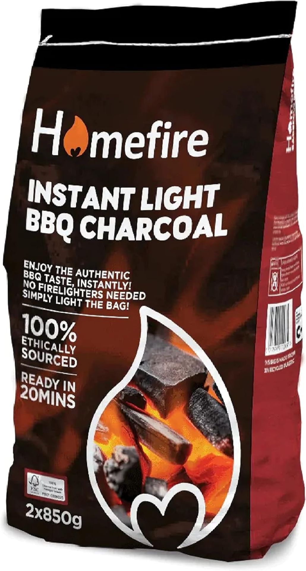 11 X BRAND NEW PACKS OF 2 850G HOMEFIRE INSTANT LIGHT LUMPWOOD R17-1