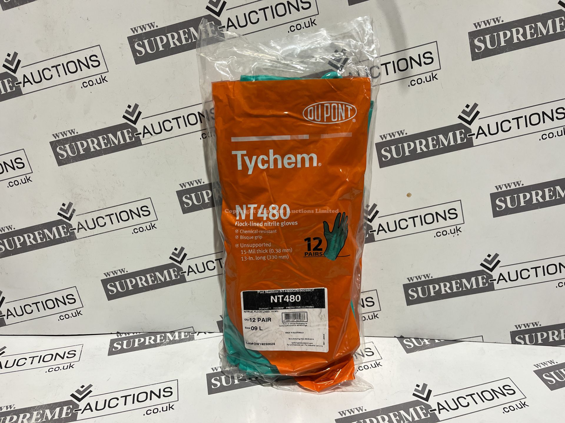 16 X BRAND NEW PACKS OF 12 DUPONT TYCHEM NT480 GLOVES R6-2