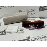 BRAND NEW PAIRS OF JIMMY CHOO BURGUNDY CHERRY XENA SUNGLASSES S/R