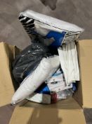 4 X BOXES OF 112 PIECE ASSORTED CLEANING KITS INCLUDING DISPOSABLE GLOVES, HAZMAT APRONS, CLEANING