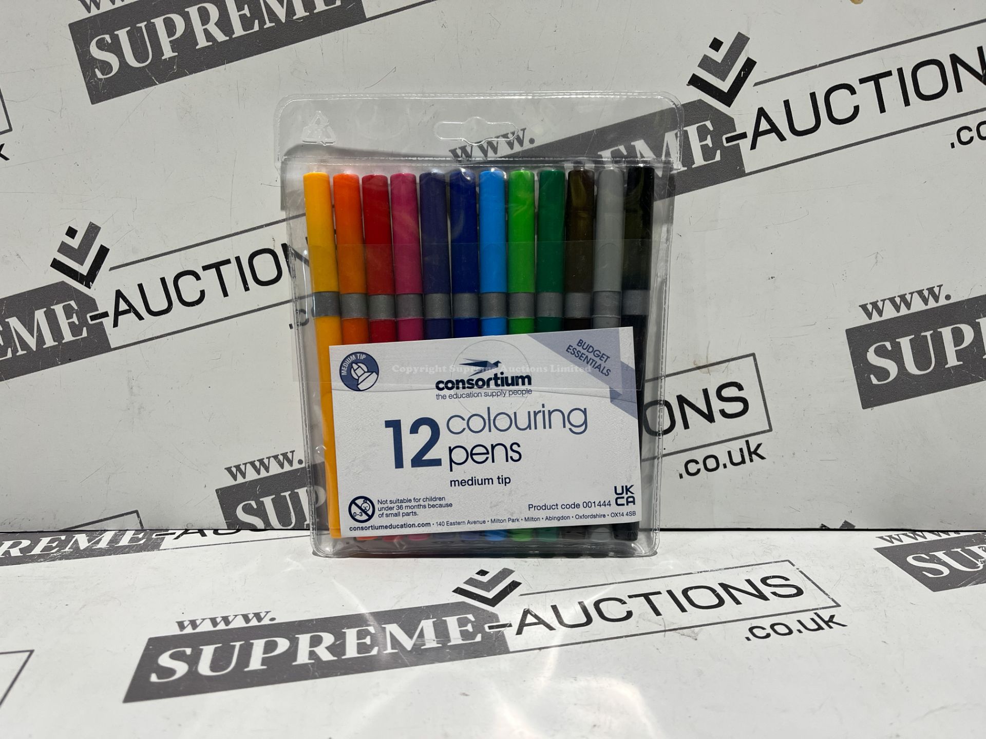 48 X BRAND NEW CONSORTIUM PACKS OF 12 ASSORTED MEDIUM TIP PENS R3-8