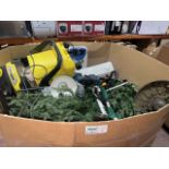 MIXED RETURNS PALLET TO INCLUDE CHRISTMAS TREES, KARCHER, RADIATOR, GRASS TRIMMER ETC