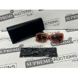 BRAND NEW PAIR OF MOSCHINO MOS RED PATTERN SUNGLASSES S/R