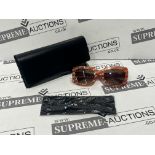 BRAND NEW PAIR OF MOSCHINO MOS RED PATTERN SUNGLASSES S/R