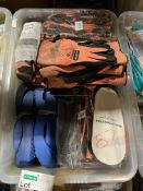 87 PIECE MIXED LOT TO INCLUDE WORK GLOVES, OVERSHOES, ETC. (R6-1)