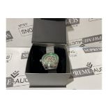 BRAND NEW BON MERCATO GREEN SKELETON WRIST WATCH S/R